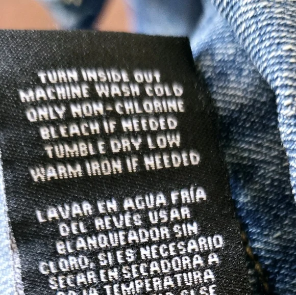 New One 5 One Distressed Denim Trucker Jacket Medium Wash 2X Plus - Picture 11 of 11